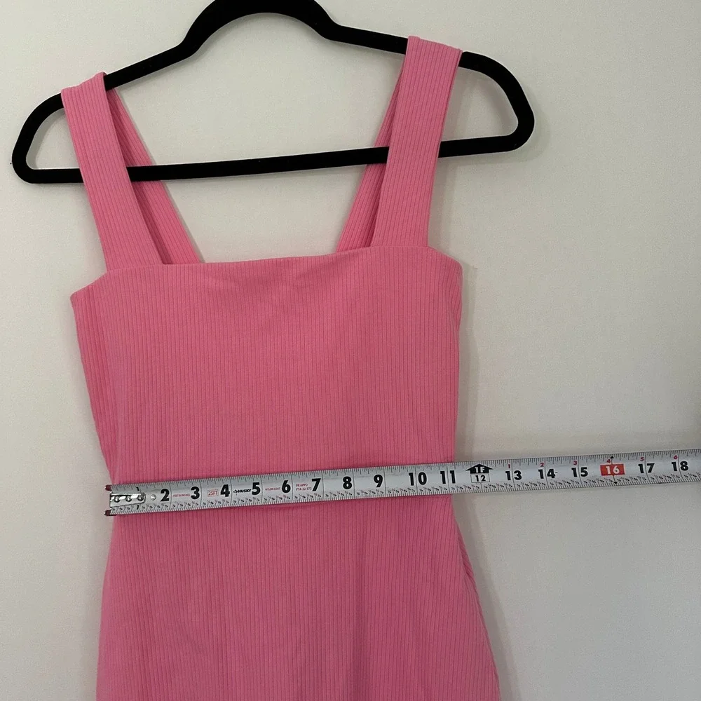 Pink Square-Neck Mini Dress - Picture 8 of 9